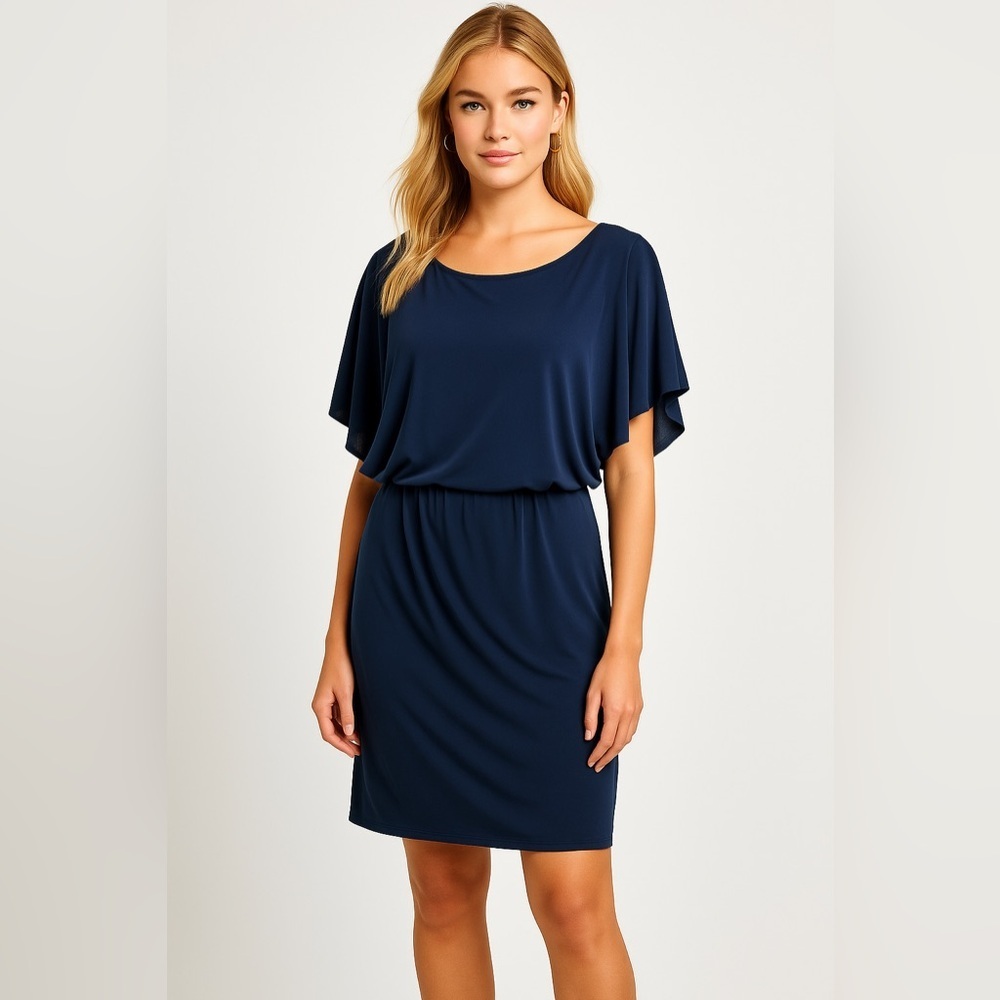 Vince Camuto Blue Midi Dress with Elegant Design 💙 - Picture 7 of 13